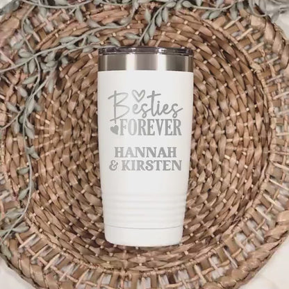 Personalized Travel Tumbler – Custom Friendship Gift | Double Wall Insulated Mug