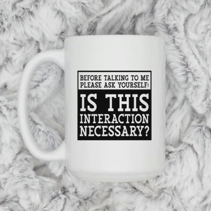 Funny Sarcastic Coffee Mug – Introvert Humor Gift | Office Humor Cup, Dishwasher Safe