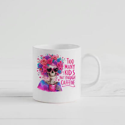 Funny Coffee Mug – Colorful Ceramic Tea Cup with Vibrant Floral Crown Design
