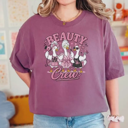 Hairstylist T-Shirt, Beauty Crew Goose Salon Team Tee Comfort Fit