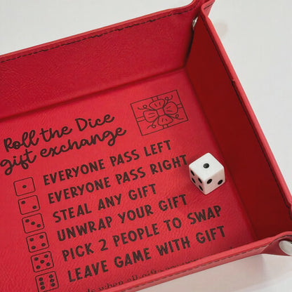 Christmas Dice Exchange Game – White Elephant Gift Tray