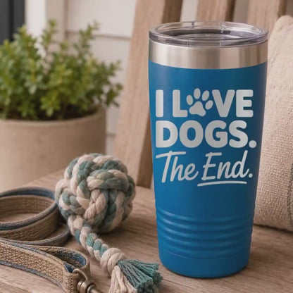 Dog Mom Tumbler, 20oz Insulated Stainless Travel Cups, Paw Prints