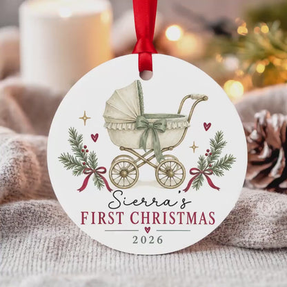 Baby First Christmas Ornament, Personalized Stroller Keepsake 2026