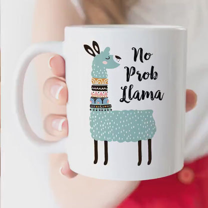 Llama Coffee Mug – Cute Ceramic Cup With Playful Llama Design, Dishwasher Safe