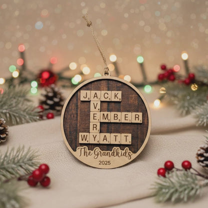 Personalized Christmas Ornament – Grandkids Names Keepsake | Gift for Grandparents