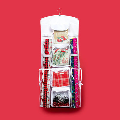 Gift Wrap Storage Organizer Wrapping Paper Holder Christmas Gift Bag Hanging Container - Joyful Moose