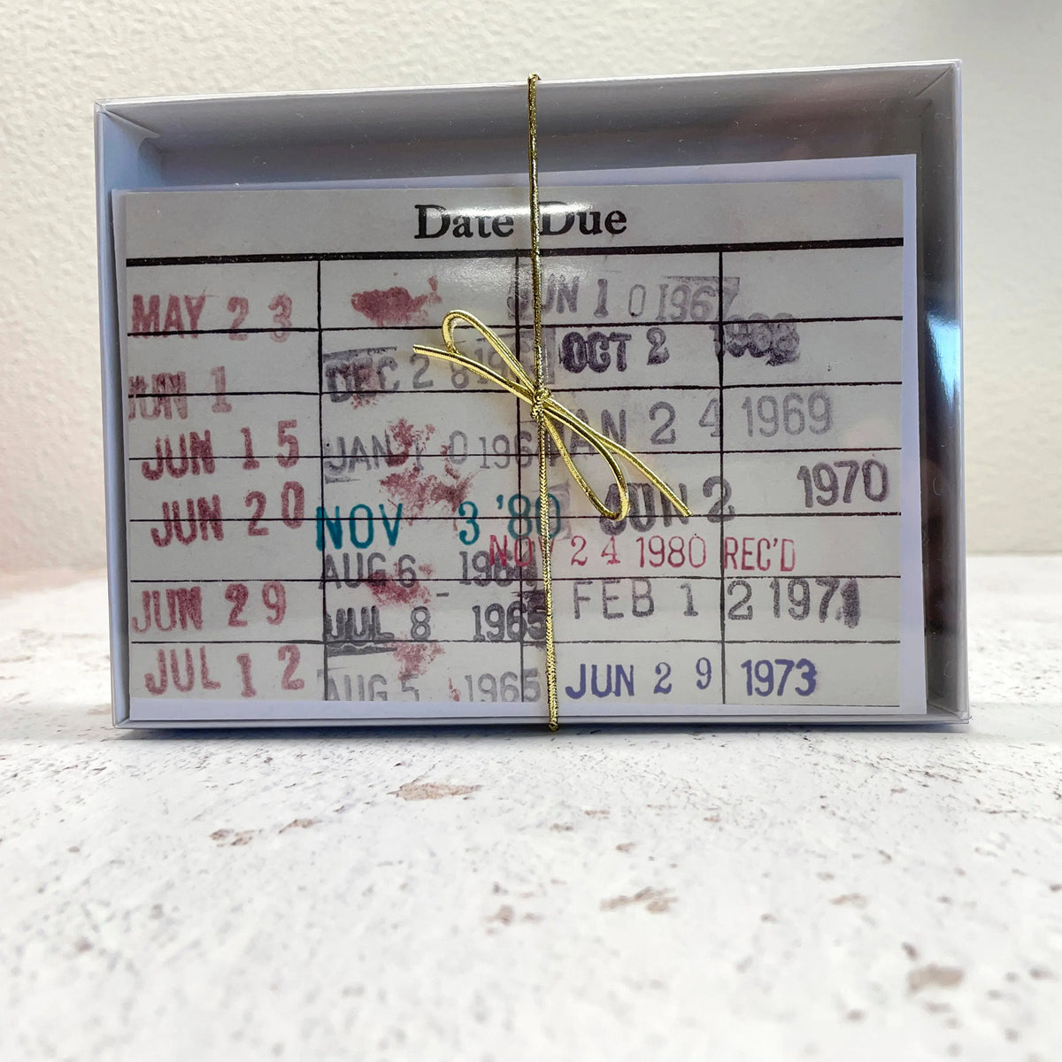 Library Book Due Date Blank Notecard Set - Joyful Moose