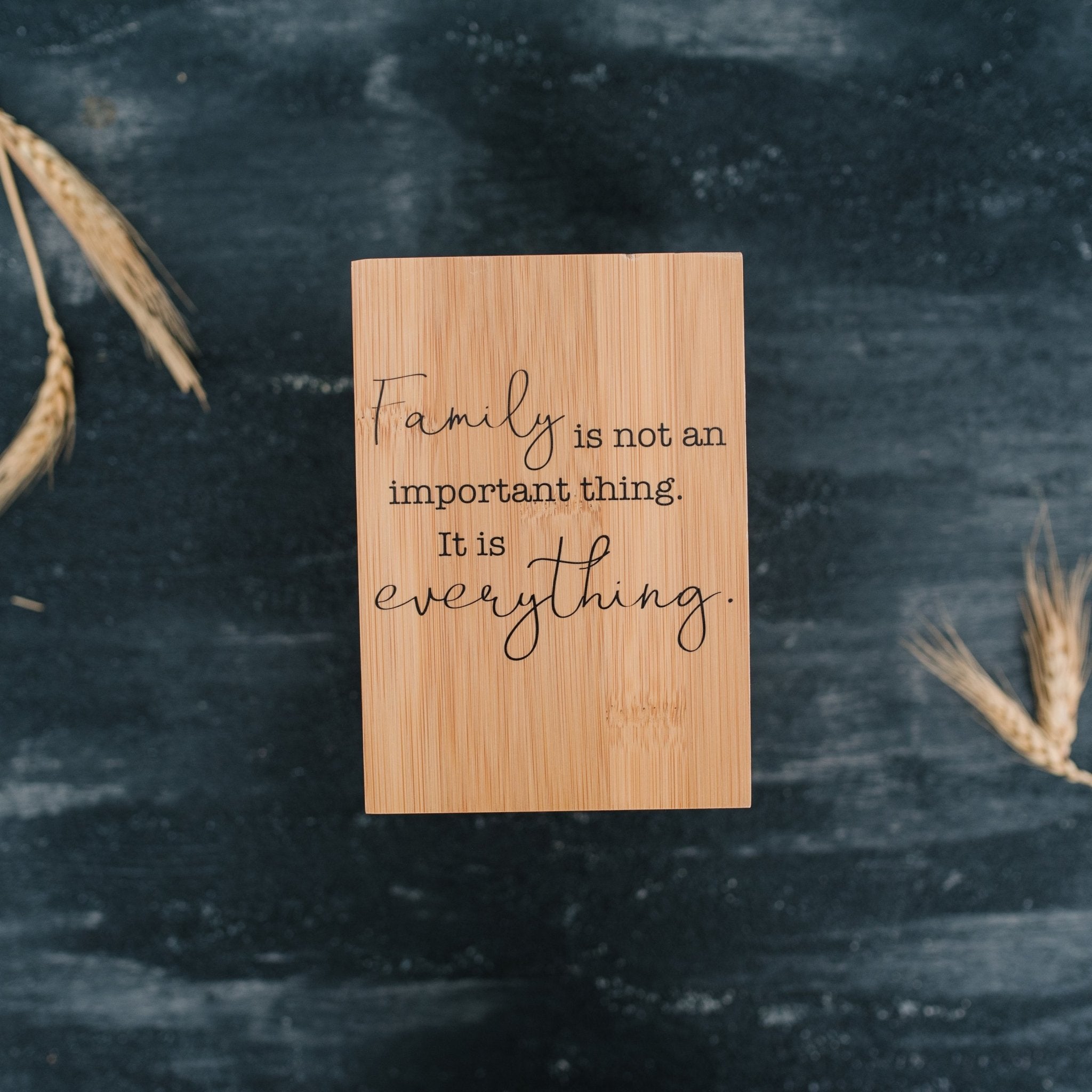 Bamboo Kitchen Utensil Holder, Kitchen Decor with Family Quote