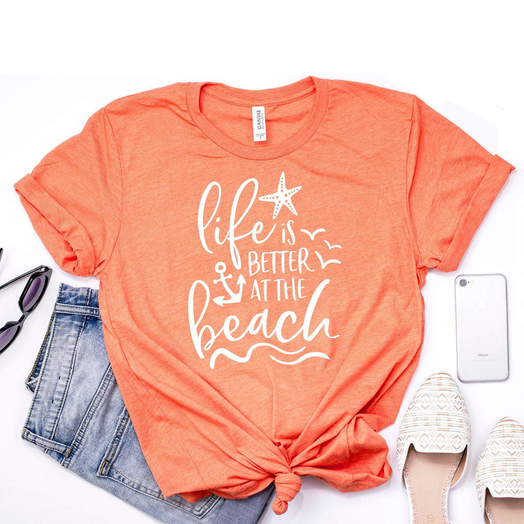 Beach Shirts for Women, Life is Better at the Beach womens shirts, Beach Tshirt, Beach Gift, Summer Vacation T-shirt