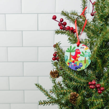 Dinosaur ornament, Personalized Gift for dinosaur lovers, Dinosaur Christmas Ornament, stocking stuffers for boys