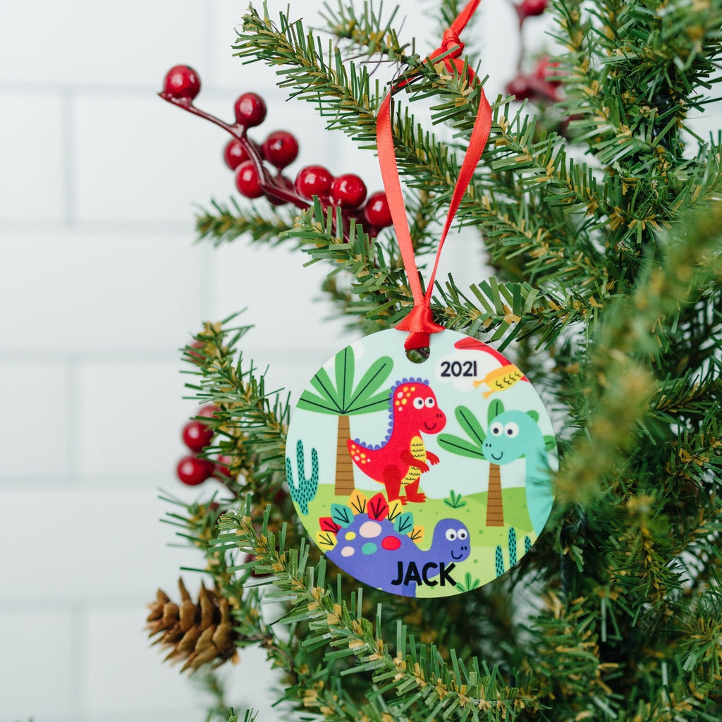 Dinosaur ornament, Personalized Gift for dinosaur lovers, Dinosaur Christmas Ornament, stocking stuffers for boys