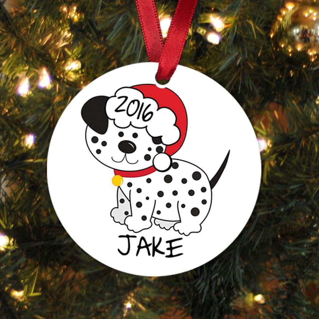Dog Christmas Ornament - Dalmation Dog - New Dog Gift - Black & White Dog Christmas Ornament