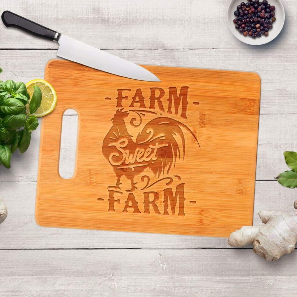 Farmhouse Gifts for her - Farm Sweet Farm Cutting Board - Farmhouse Decor