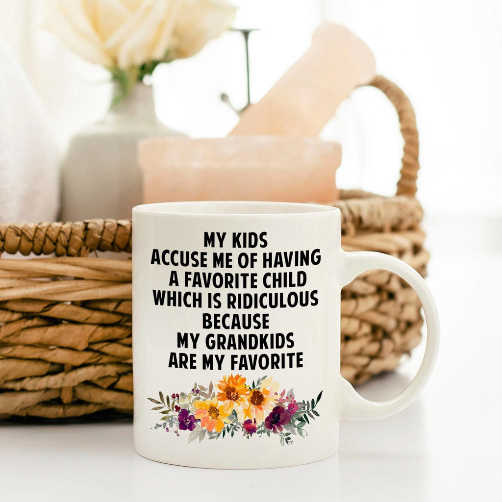 Grandma Mug, Floral mug for Grandmothers, Gift for Gigis, grandma gifts for christmas