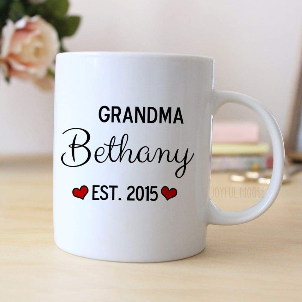 Grandma Personalized Mug - Personalized Grandma Coffee Mug - Grandma to be - Pregnancy Announcement