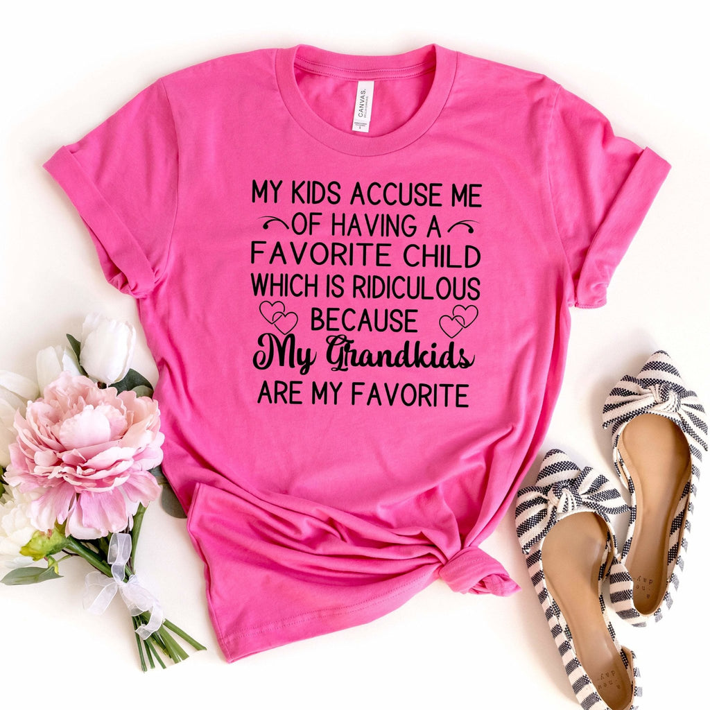 Grandma Shirt, My Grandkids are My Favorite T-shirt for Grandmother, Nana