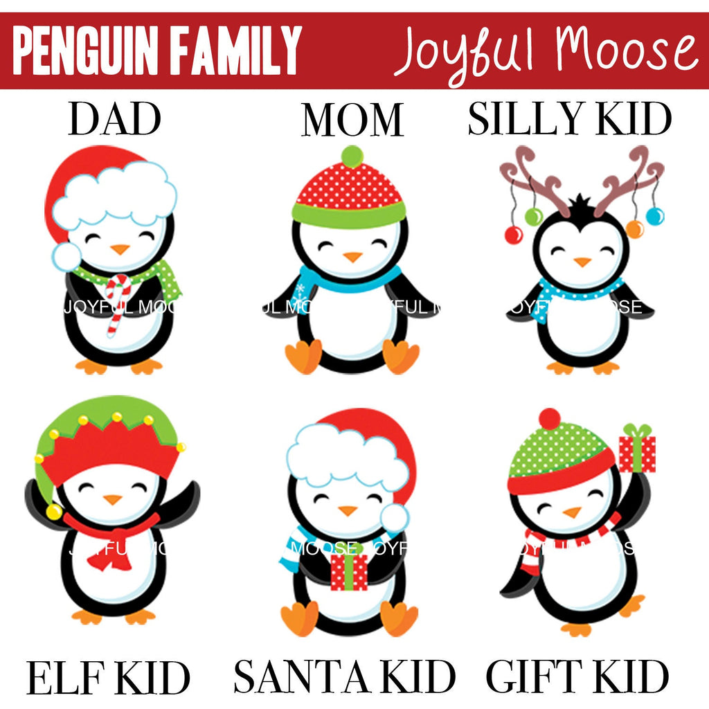 Penguin Holiday Ornament  - Personalized Penguin Family Christmas Ornaments