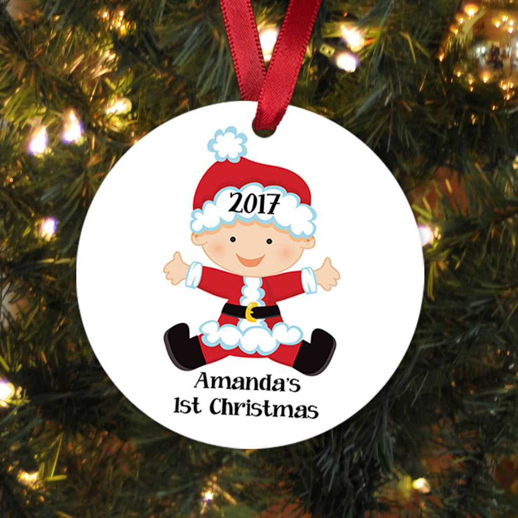 Baby's First Christmas Ornament Baby Shower Personalized Christmas Ornament - New Baby Gift Baby Christmas Gift