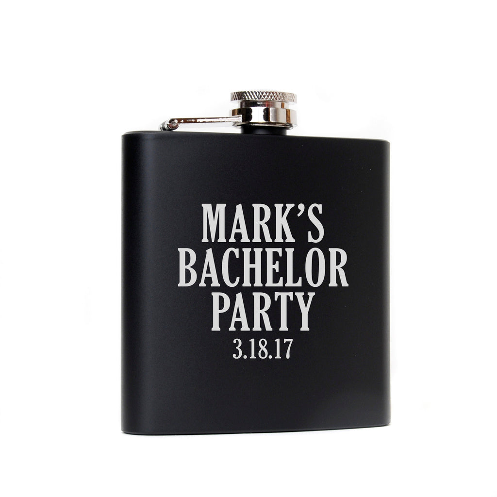 Bachelor Party Gifts Favors Supplies Custom Black Flasks Bachelor Party Flask Groomsmen