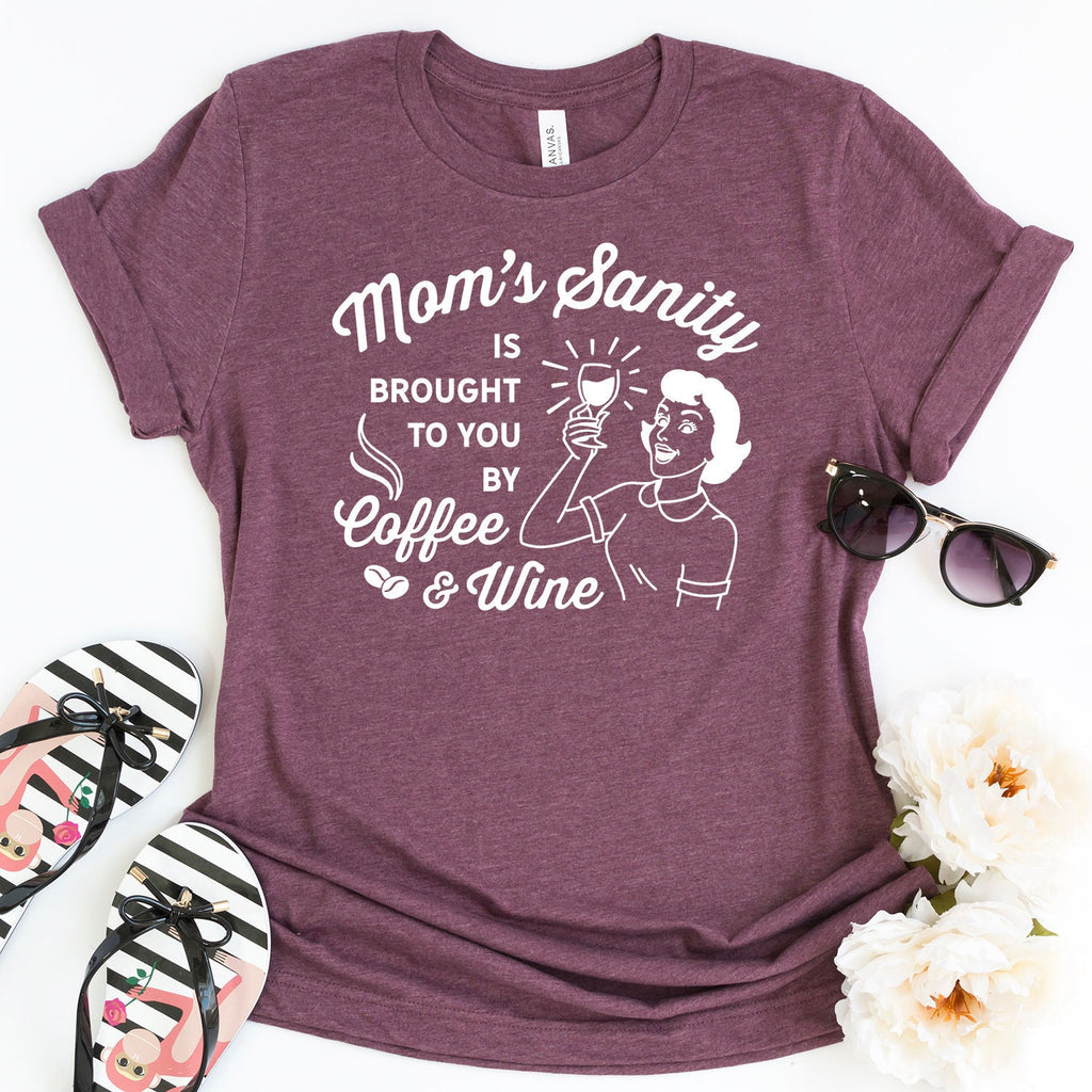 Funny Mom Shirt, Tshirt Mom Gift, Funny Shirt for Women, Funny Wine Gift, Coffee Lover, Wine Drinker, birthday gift for mom, mothers day