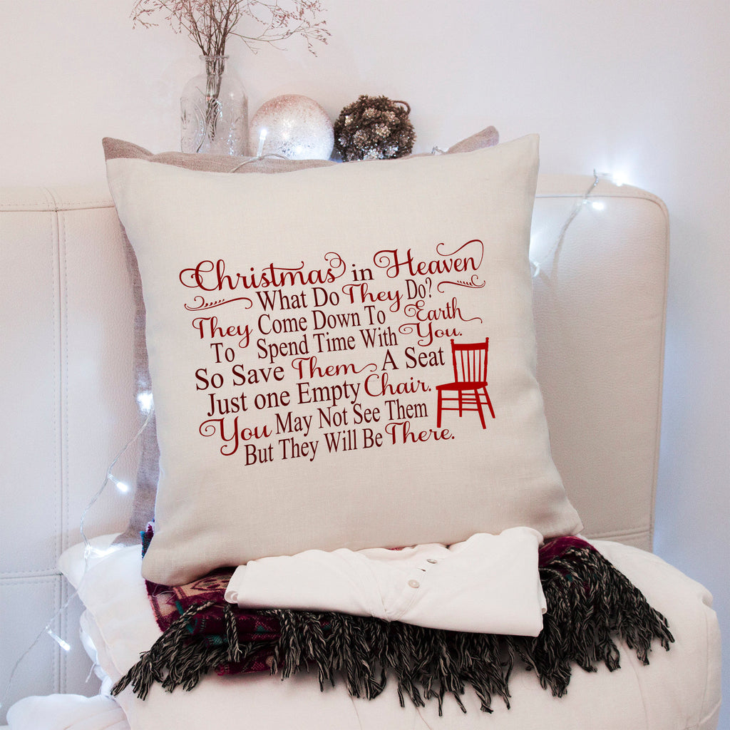 Memorial Pillow - Christmas in Heaven - Memorial Gift - Christmas In Loving Memory of