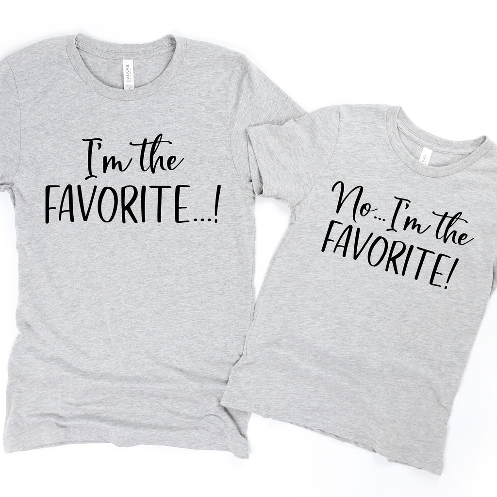 Funny Sibling Tshirts, Matching Toddler Youth Kids Tees, I'm the favorite
