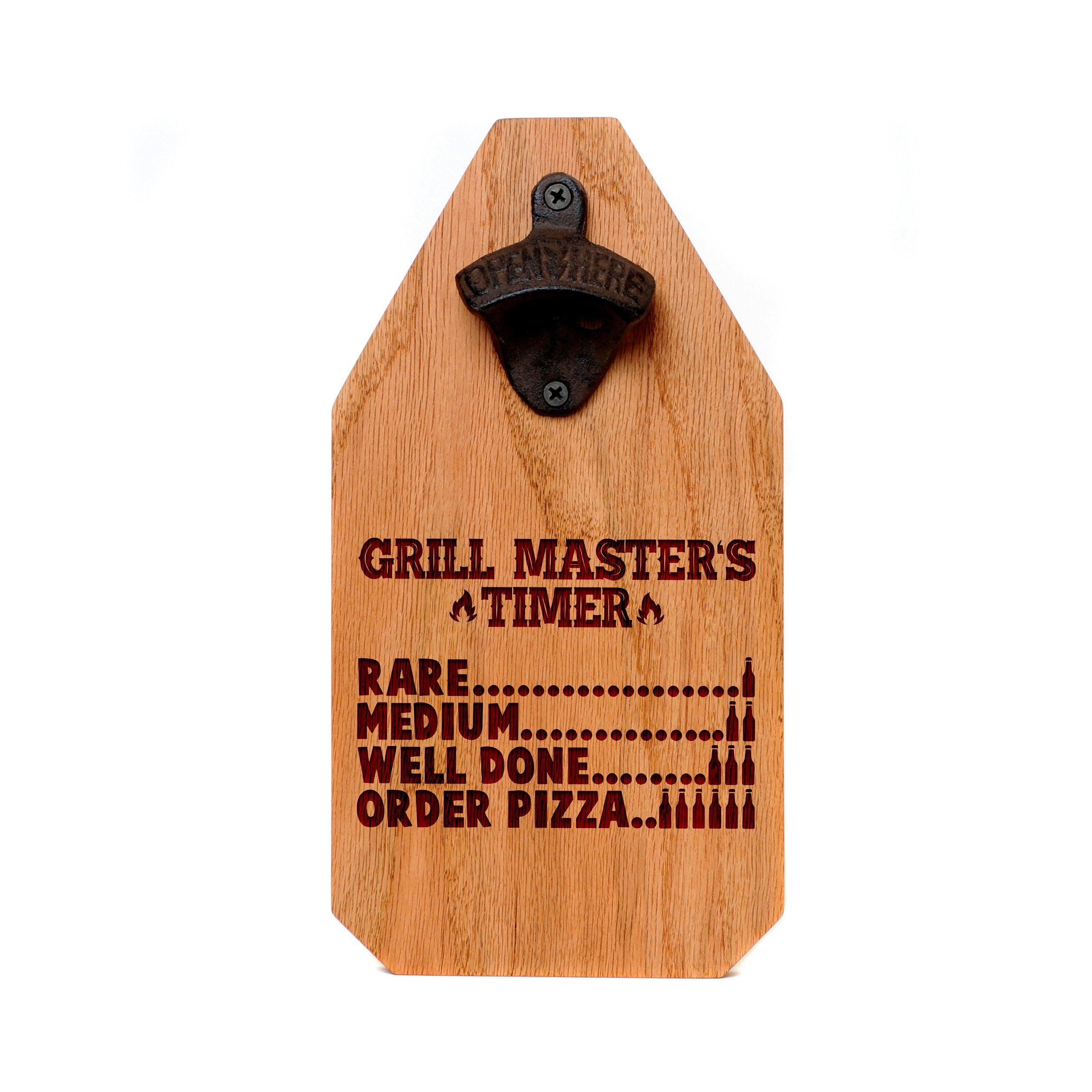 Grilling Gifts, Grill Timer Wood Sign, BBQ Gift for men, Beer