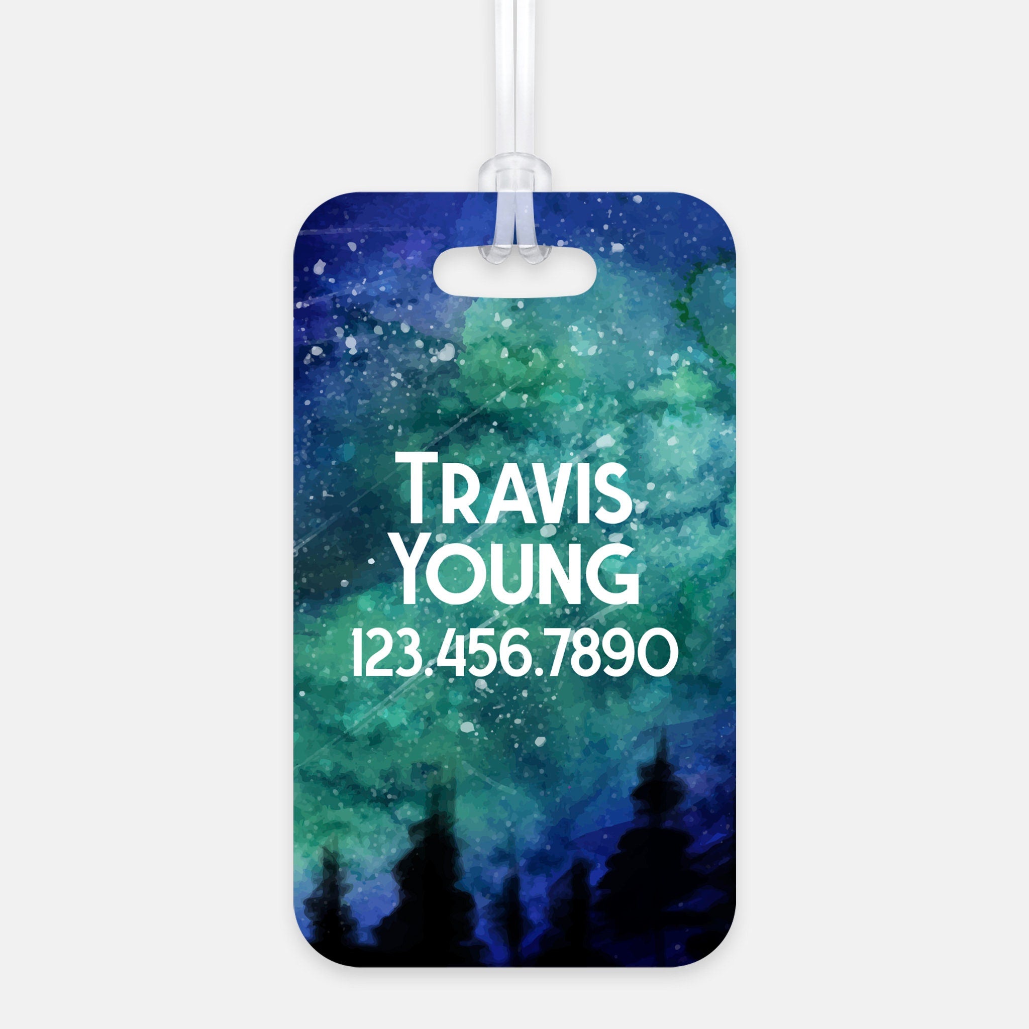 Personalized luggage tag, Custom Bag Tag, Galaxy Space Backpack Name Tag,  Suitcase ID Tag