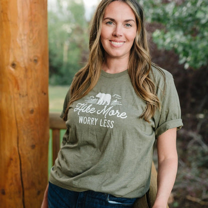 Hike More, Worry Less T-shirt, Hiking Gift, Adventure, Travel, Outdoors Shirt, Camping Tshirt
