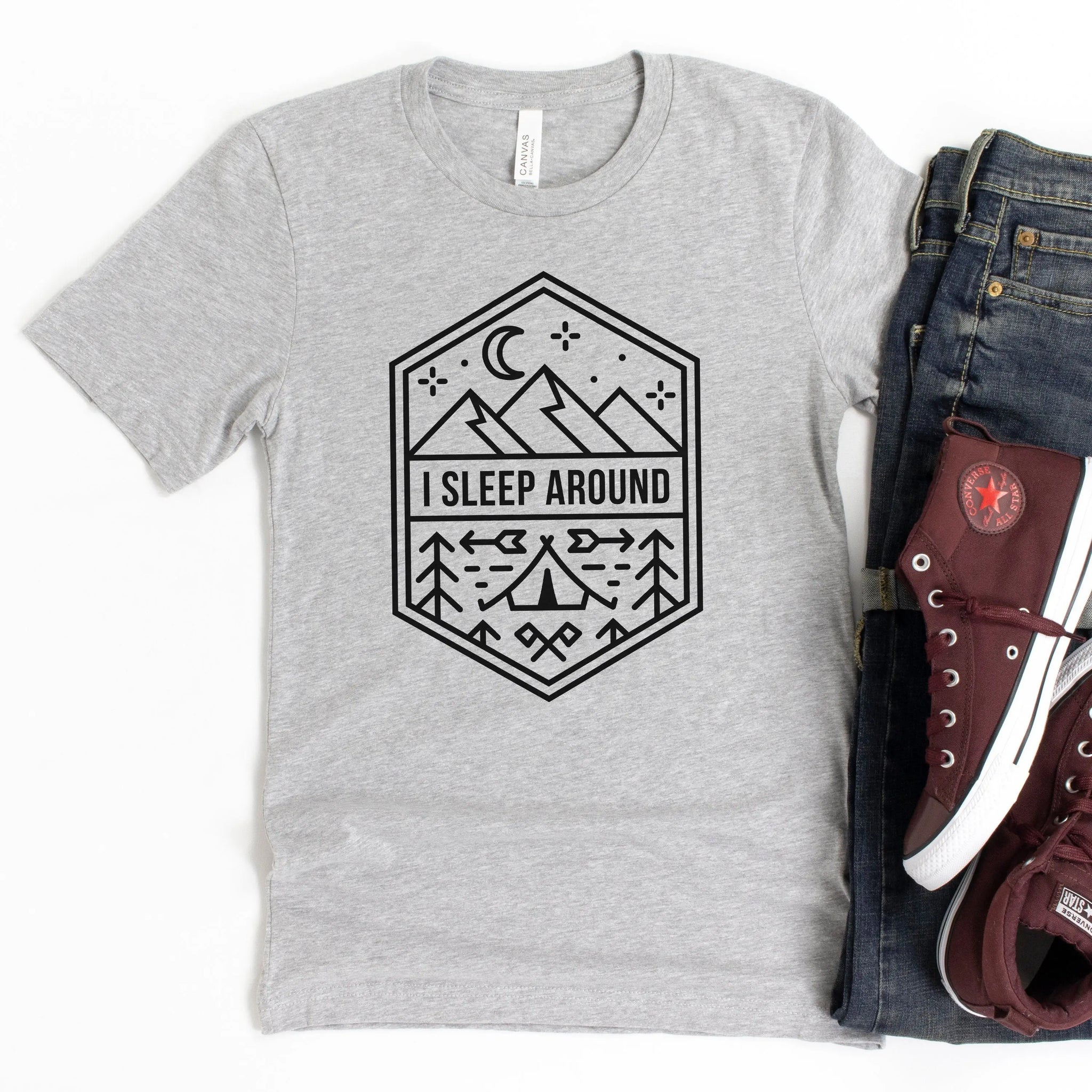 Anbech Women's Vintage Nature Graphic Tee - Camping Hiking Shirt, Outdoor Adventure T-Shirt