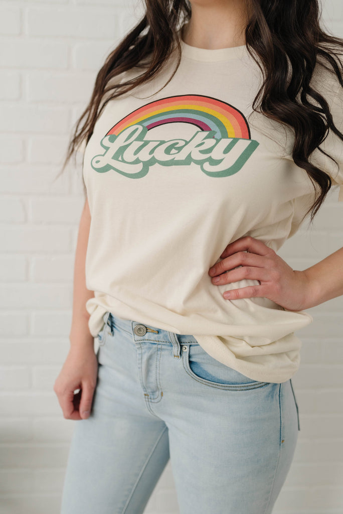 Lucky Rainbow Shirt, lucky shirt, st patricks day tee, shamrock shirt, st patricks day tshirt, irish lucky shirt