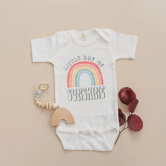 Baby Bodysuit, Ray of Sunshine Baby Outfit, Rainbow Baby Clothes, New Baby Gift, Baby Shower Gift, boho baby romper