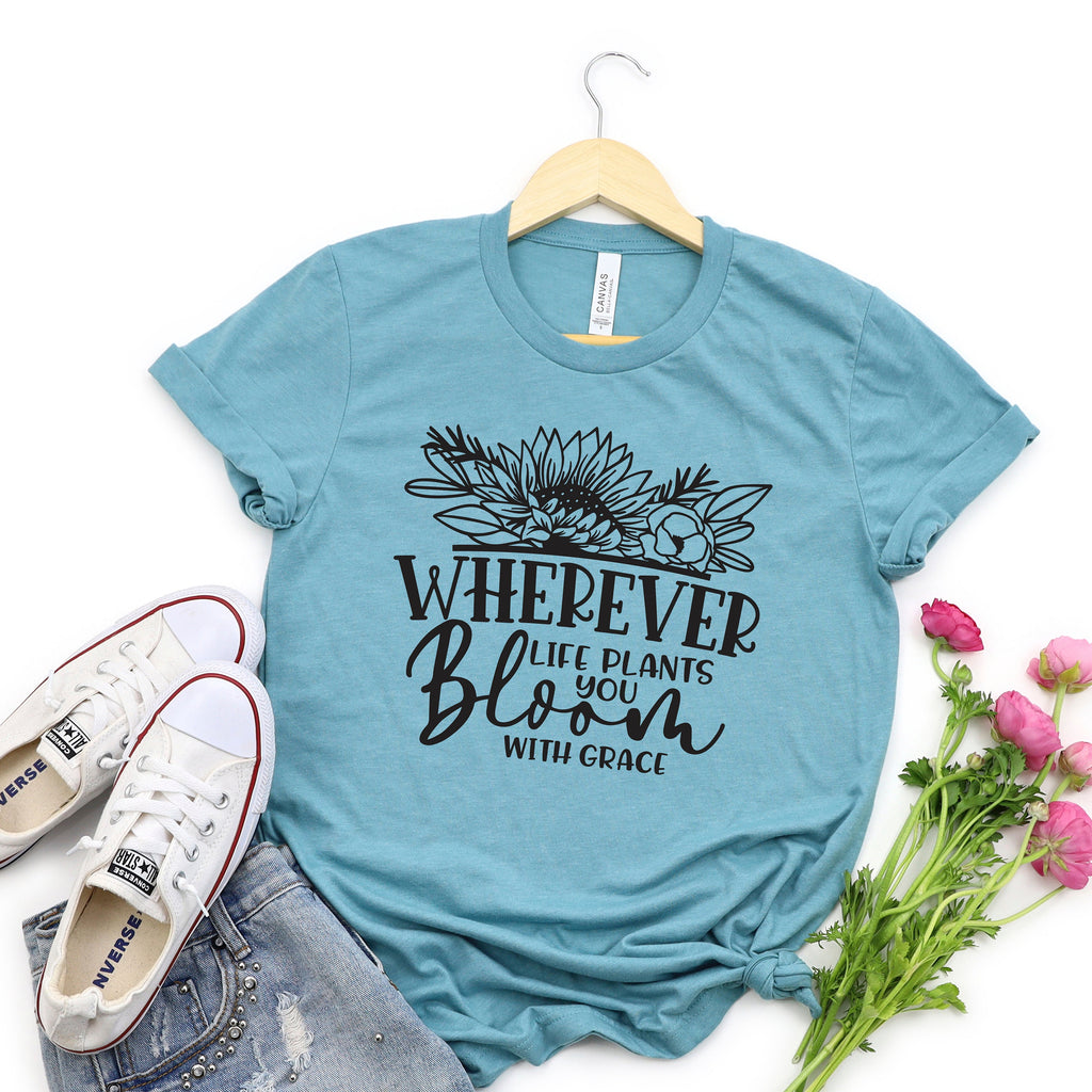 Floral shirt, graphic tshirt women, gardening tshirt, motivational tshirt