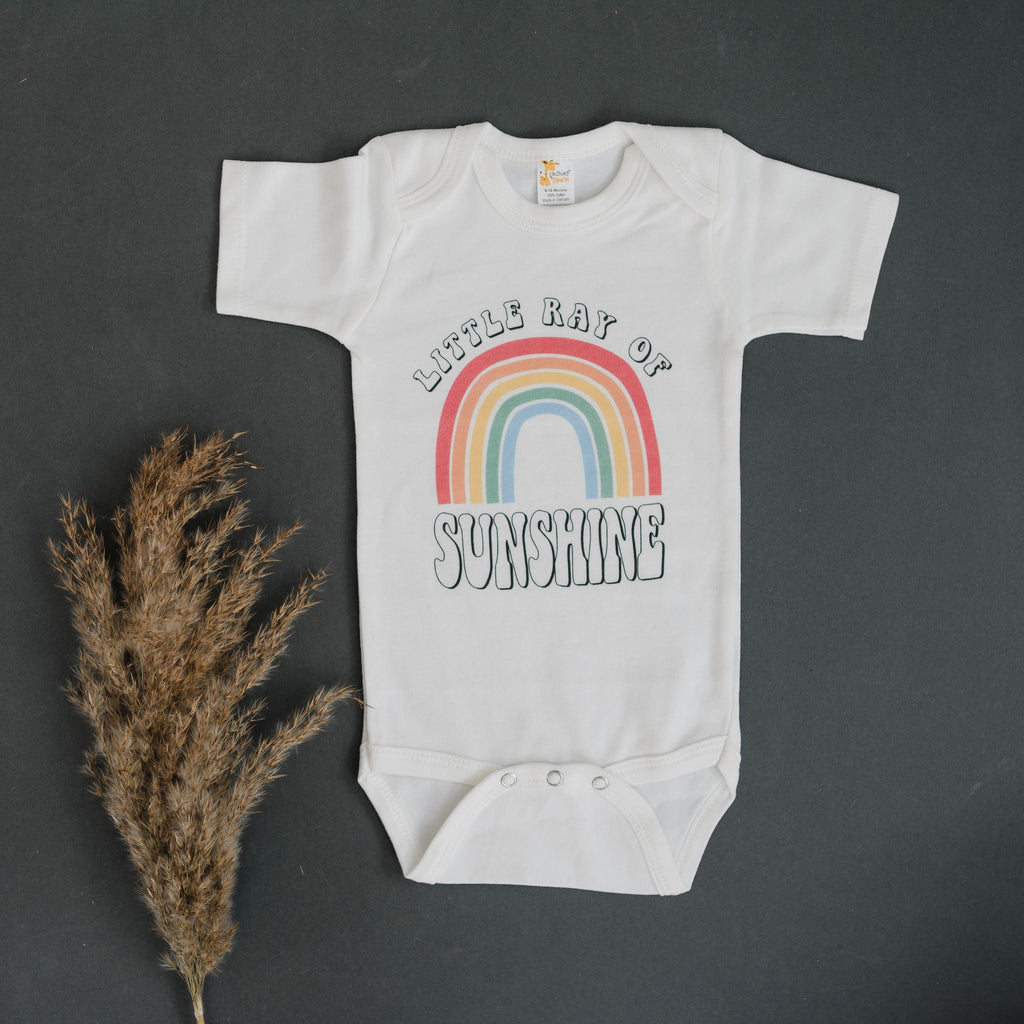Baby Bodysuit, Ray of Sunshine Baby Outfit, Rainbow Baby Clothes, New Baby Gift, Baby Shower Gift, boho baby romper