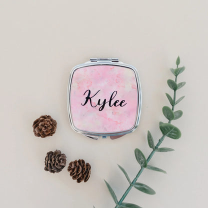 Personalized Gift for Her, bridesmaid gifts, Personalized Compact Mirror, cosmetic gifts for her under 20, personalized gifts for women