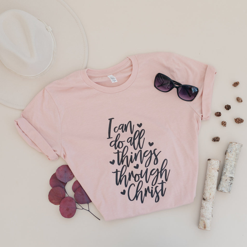 i can do all things through christ shirt, bible verse shirt,  christian tshirt, graphic tshirt