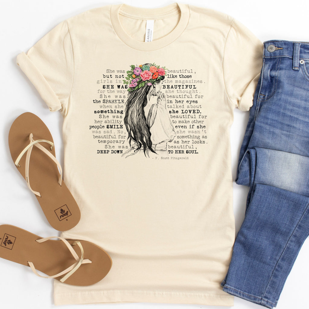 She was beautiful tshirt - Inspirational gift for her - best friend gift - Birthday Gift for Friend - Christmas gift for daughter