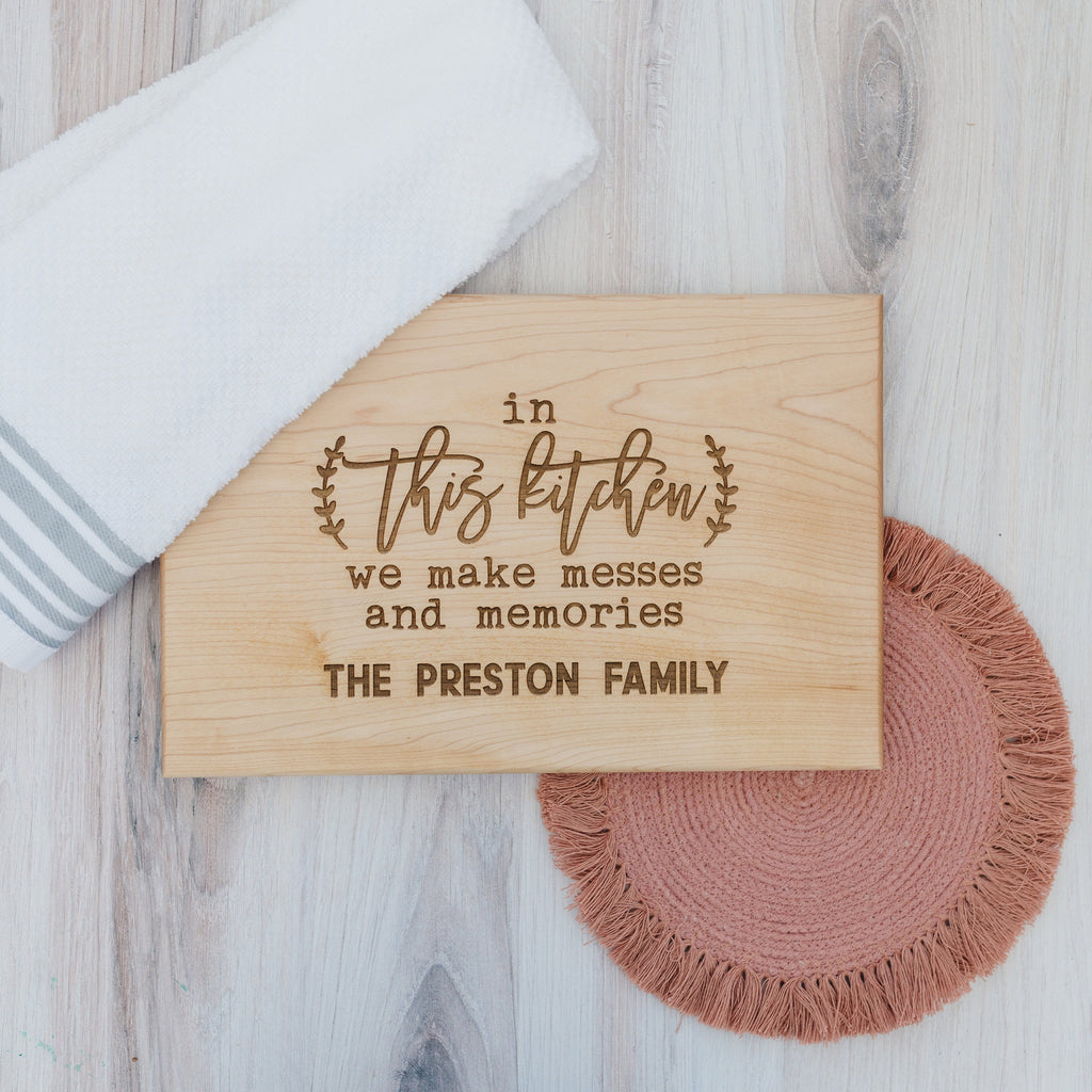 Personalized Gift - Personalized Wood Cutting Board, Walnut cutting board, Maple Cutting Board, Personalized Christmas Gift, family gifts
