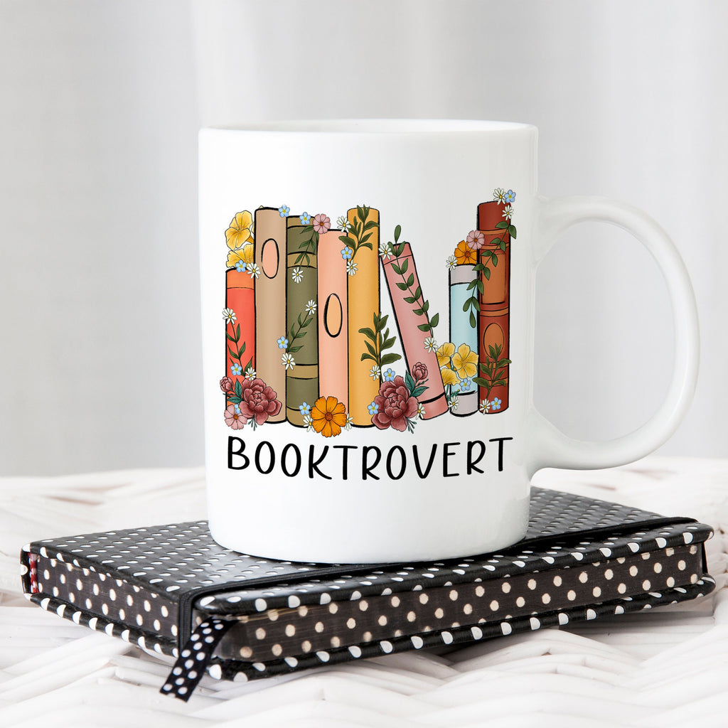 Booktrovert Coffee Mug Reading Themed Mug bibliophile gifts book worm gifts book lover gift idea book club gift for book reader