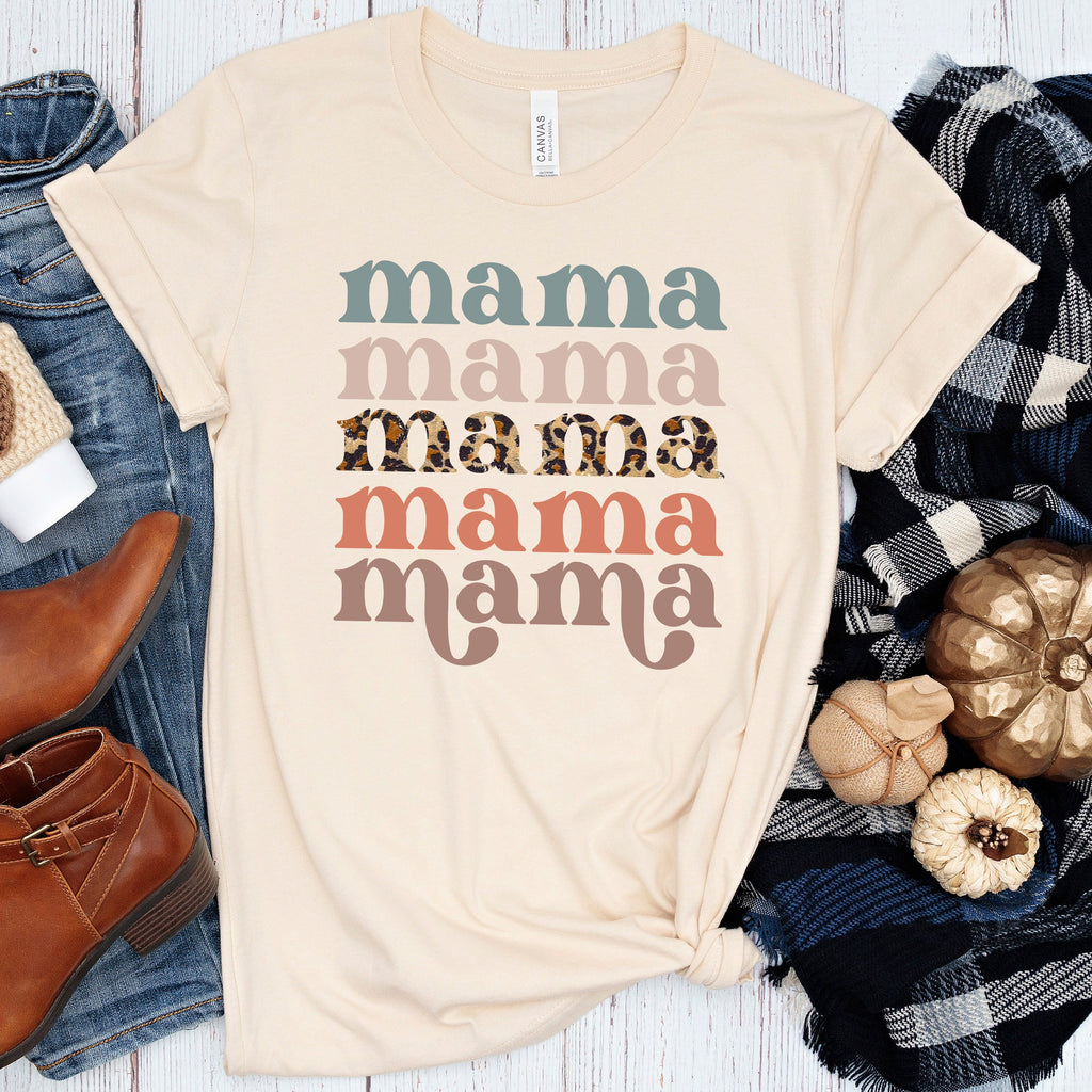 Gift For Mom | Funny Mom Shirt | Mama Gift | Mama Leopard Shirt | Pregnancy Reveal Shirt | Cute Mom Shirt | Mama Tshirt | Mommy Shirt