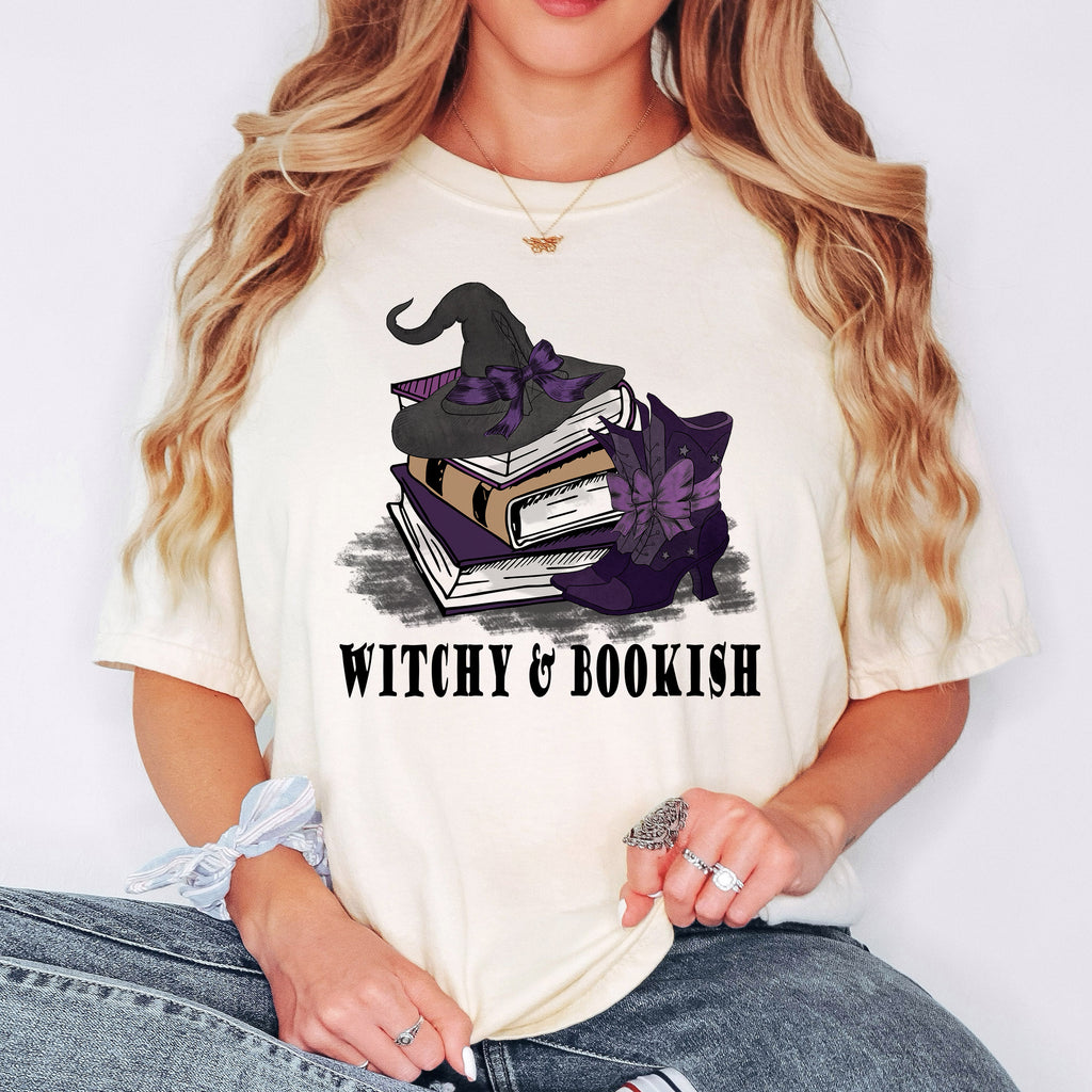 halloween retro Tshirt, Witch Shirt Librarian Gift Reading Teacher, trendy comfort color tee, Womens Halloween Graphic Tee Bookish Literary