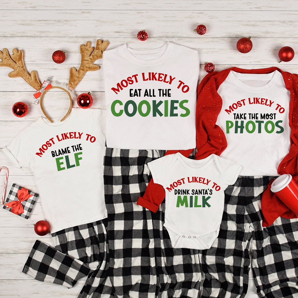 Most Likely To Shirt, Funny matching Christmas shirts, Christmas Family Matching Shirts, Christmas Matching Family Tees, Christmas shirt