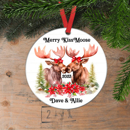 Moose Christmas Ornament, ornaments Christmas Personalized Gifts, Moose Gifts funny ornament, Couples Ornament