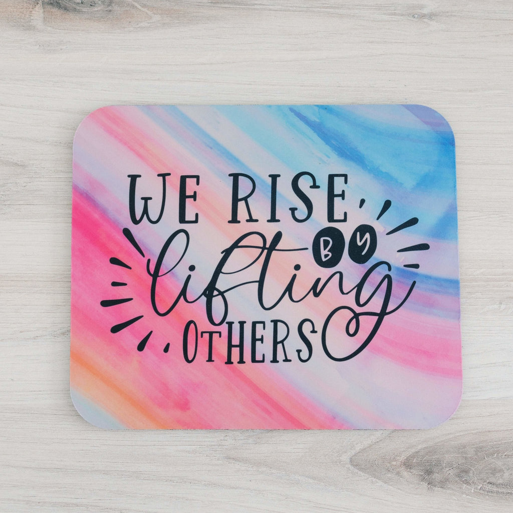 Inspirational mousepad, mousepad cute, Pastel Ombre Mouse Pad for Girl, Colorful Motivational Quote Desk Office Accessory, Co worker gift