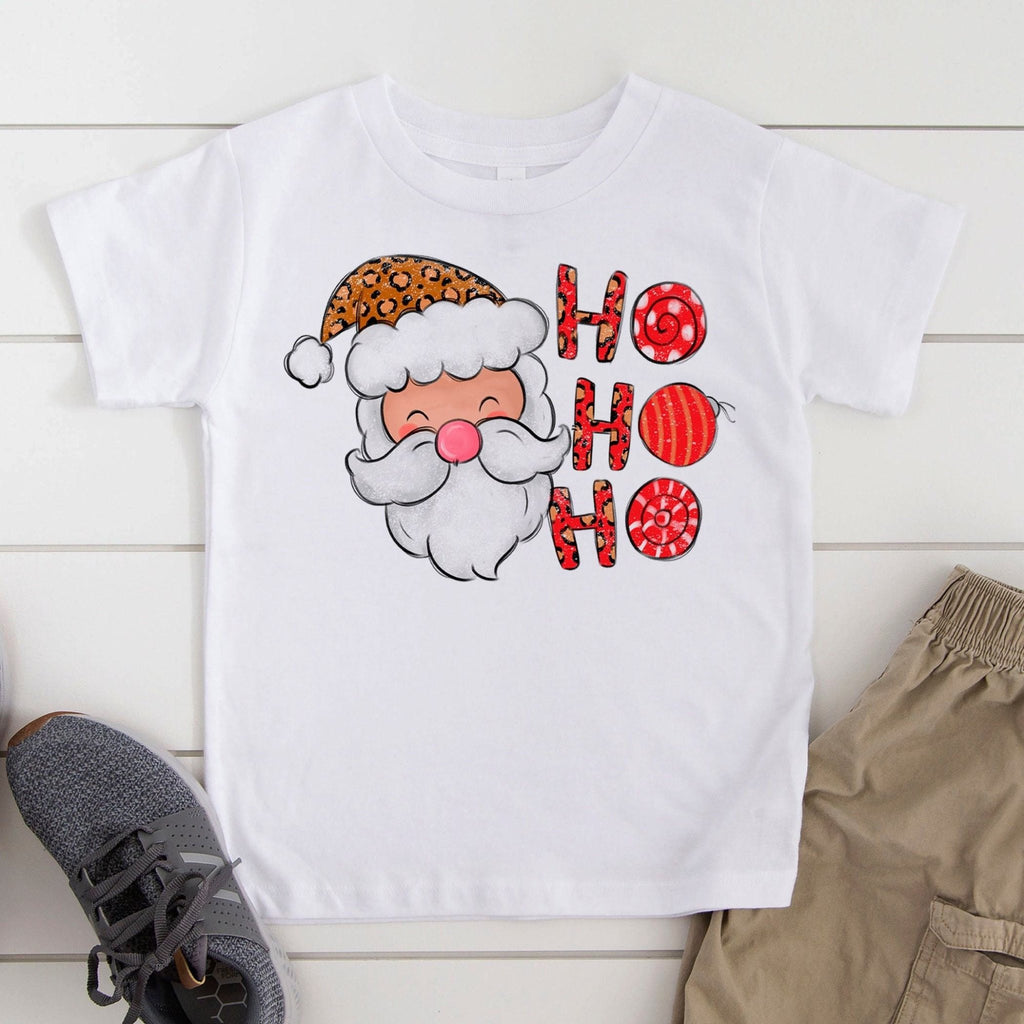 Kids Christmas Shirts, Ho Ho Ho Santa christmas shirt for boys, toddler boy christmas shirt