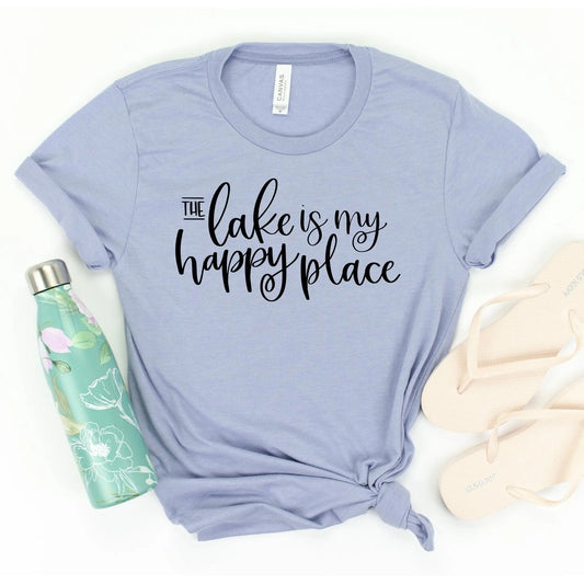 Lake Tshirt, the lake is my happy place t-shirt, Summer Tshirts, Boating, Beach, Vacation