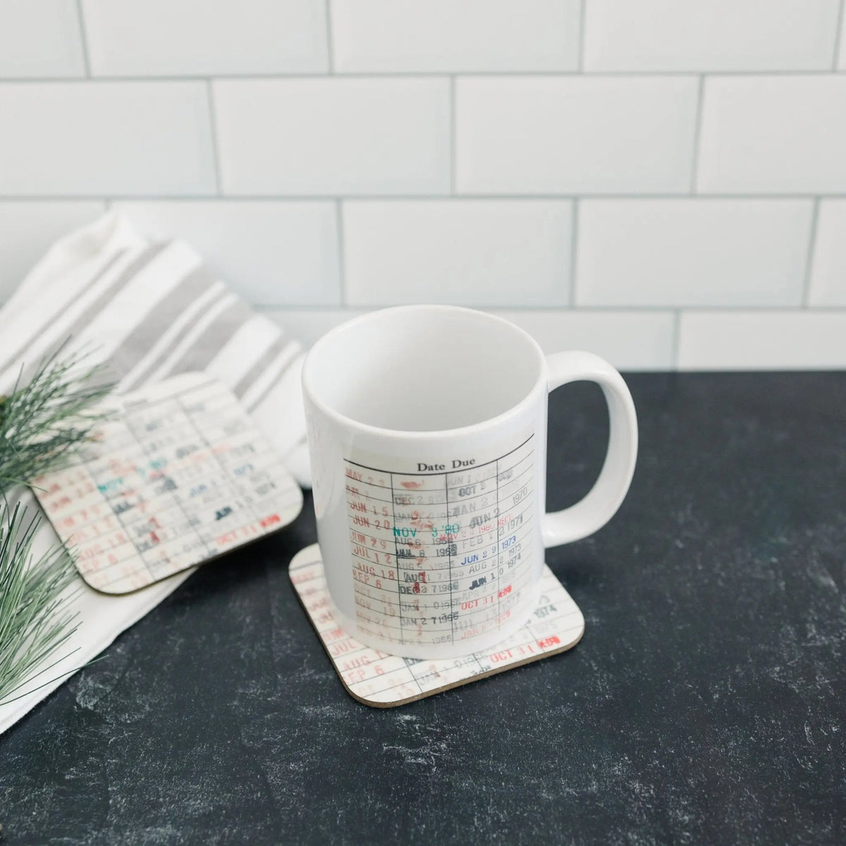 Library Card Coffee Mug - Book Club Gift - Coffee Tea Cup Christmas Gifts for Readers