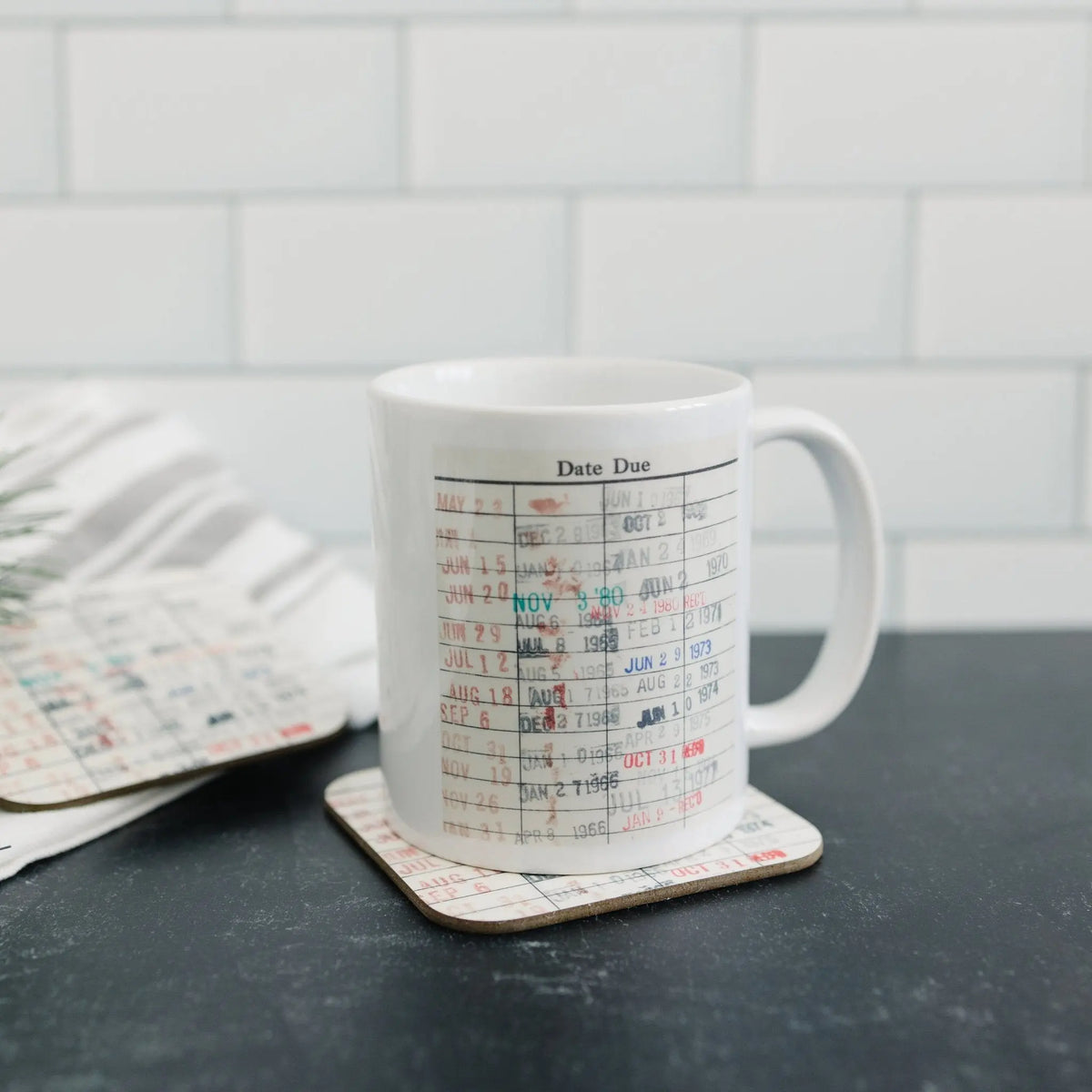 Library Card Coffee Mug - Book Club Gift - Coffee Tea Cup Christmas Gifts for Readers