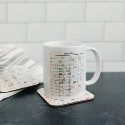 Library Card Coffee Mug - Book Club Gift - Coffee Tea Cup Christmas Gifts for Readers
