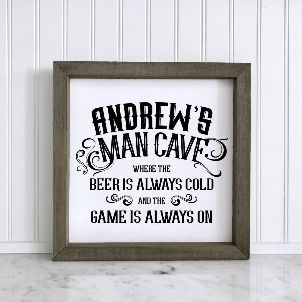 man cave signs - personalized sign - man cave gift - custom wood sign